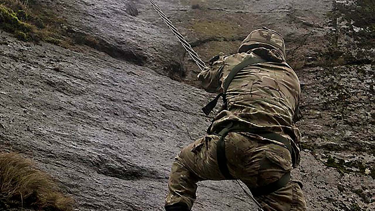 Royal Marines, a unit of the Royal Navy, undergoing a training exercise Royal Marines, a unit of the Royal Navy, undergoing a training exercise